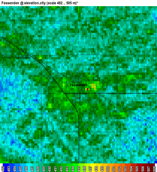 Fessenden elevation map