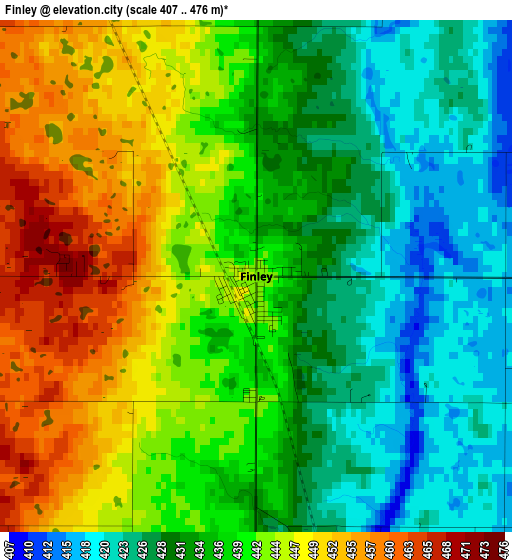 Finley elevation map