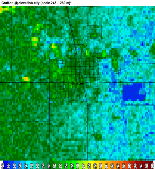 Grafton elevation map