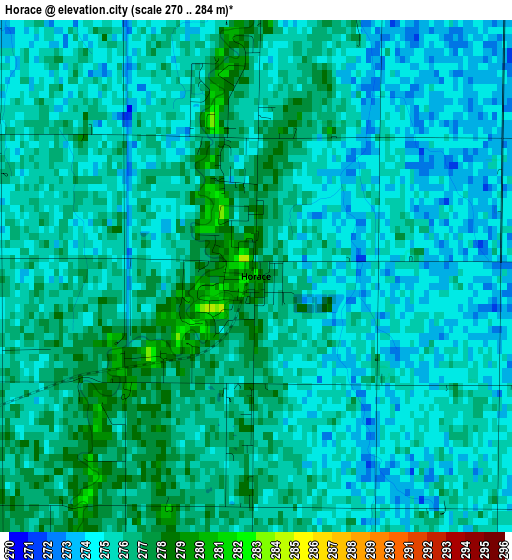 Horace elevation map