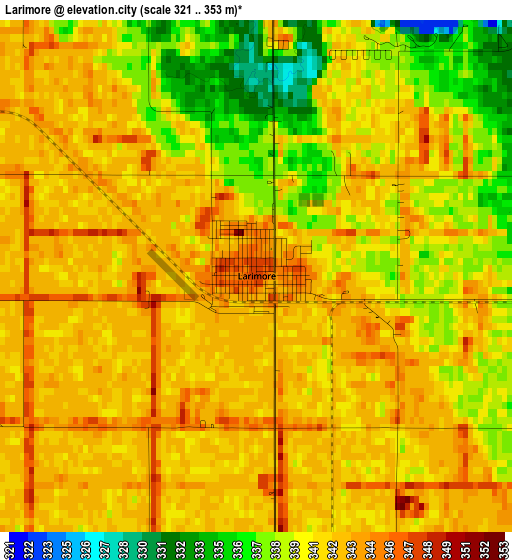 Larimore elevation map