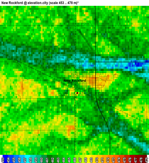 New Rockford elevation map