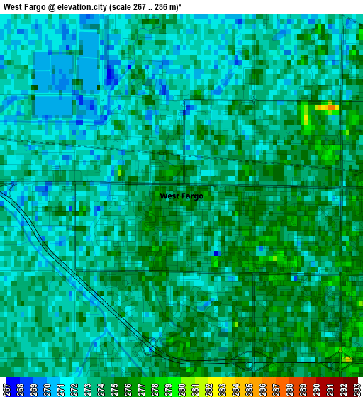 West Fargo elevation map