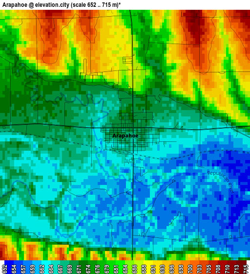 Arapahoe elevation map