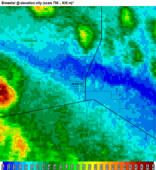 Brewster elevation map