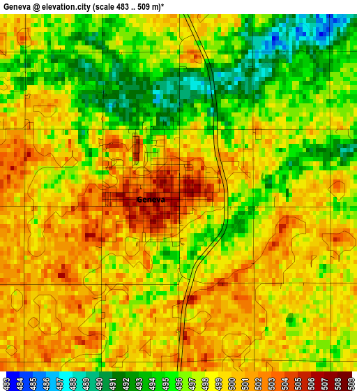 Geneva elevation map