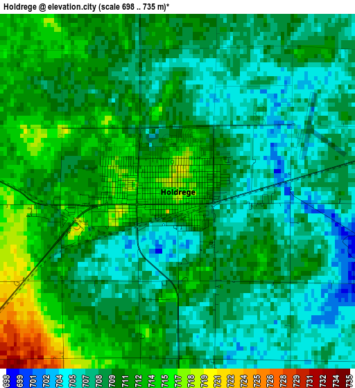 Holdrege elevation map