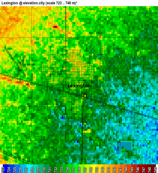 Lexington elevation map