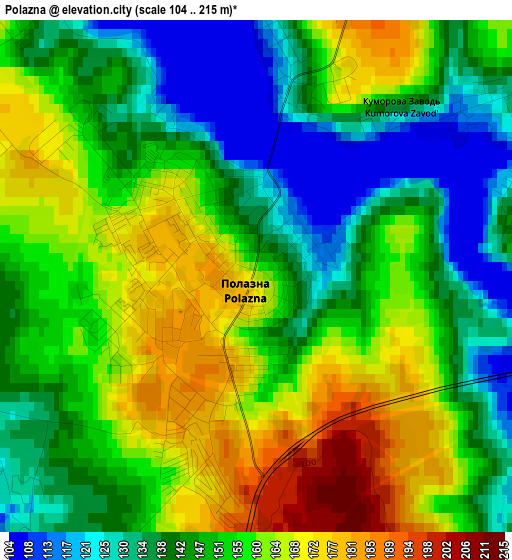 Polazna elevation map