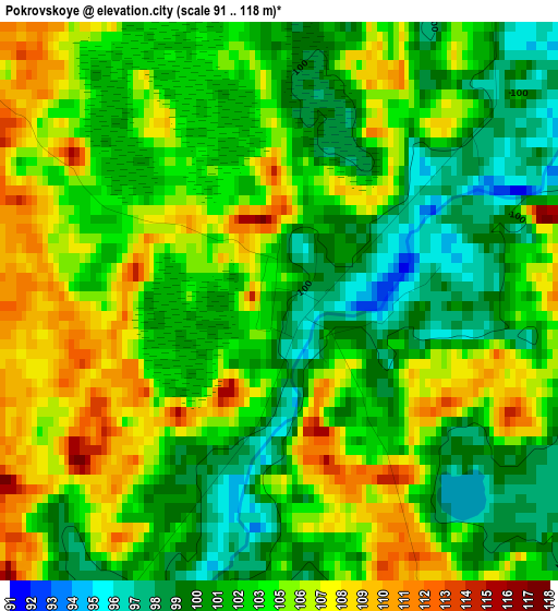 Pokrovskoye elevation map