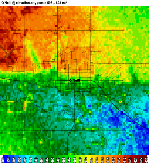 O'Neill elevation map