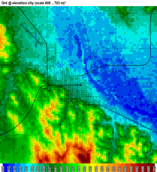 Ord elevation map