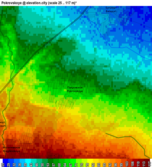 Pokrovskoye elevation map