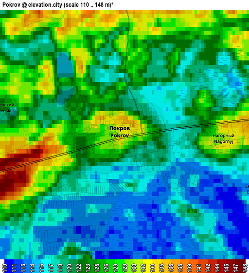 Pokrov elevation map