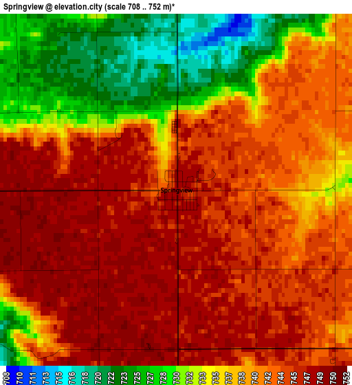 Springview elevation map