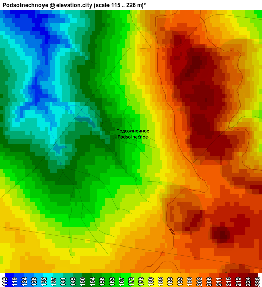 Podsolnechnoye elevation map