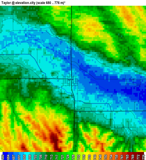 Taylor elevation map