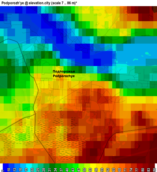 Podporozh’ye elevation map