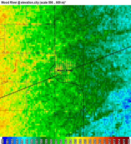 Wood River elevation map
