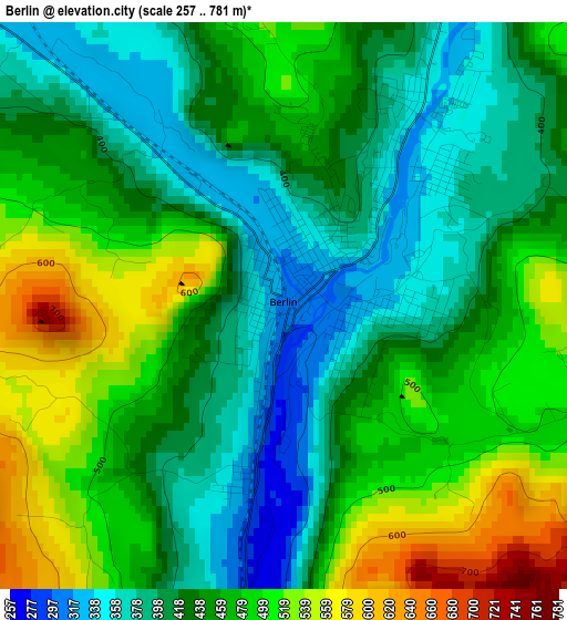 Berlin elevation map