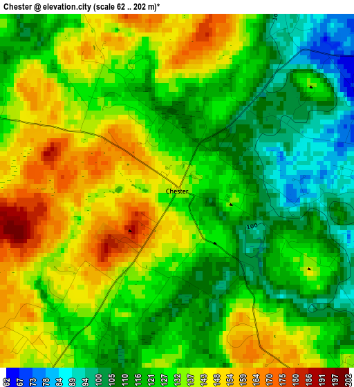Chester elevation map