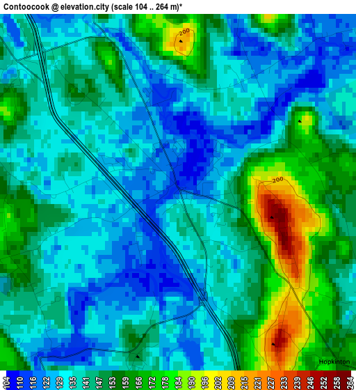 Contoocook elevation map