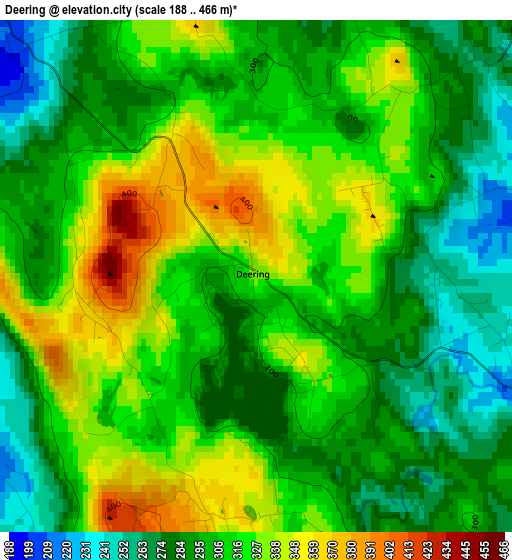 Deering elevation map