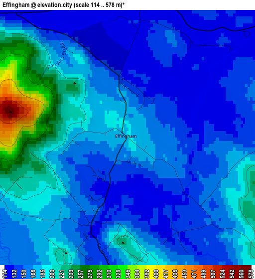 Effingham elevation map