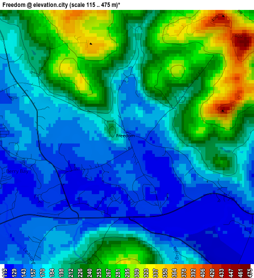 Freedom elevation map