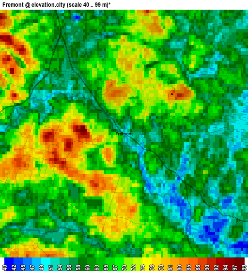 Fremont elevation map