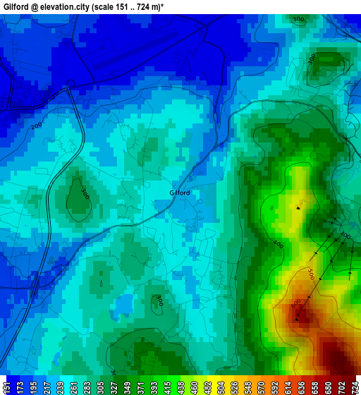 Gilford elevation map