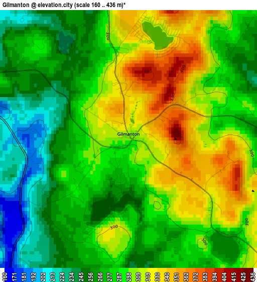 Gilmanton elevation map