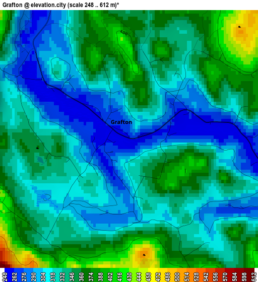 Grafton elevation map