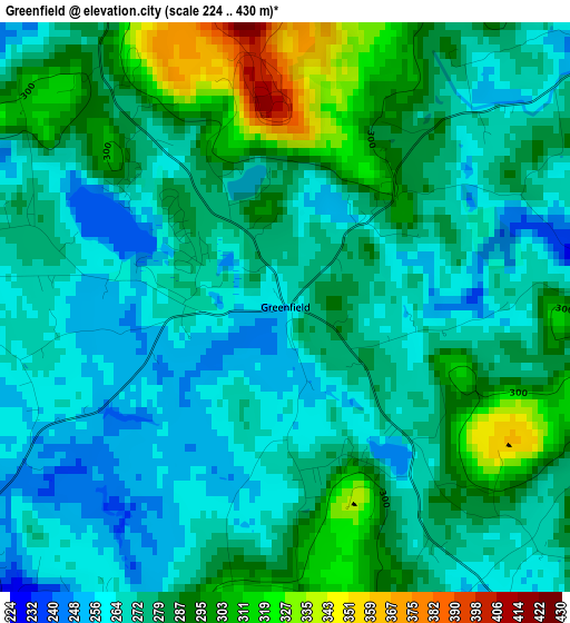 Greenfield elevation map