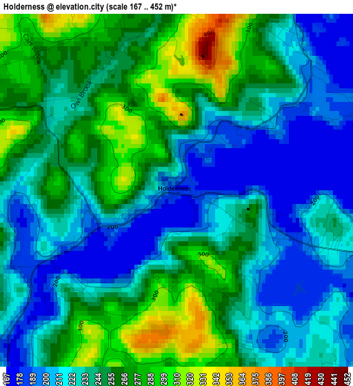 Holderness elevation map