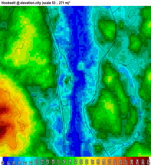 Hooksett elevation map