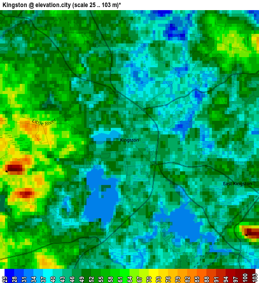 Kingston elevation map