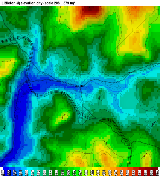 Littleton elevation map