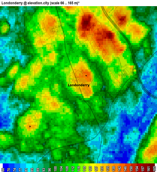 Londonderry elevation map