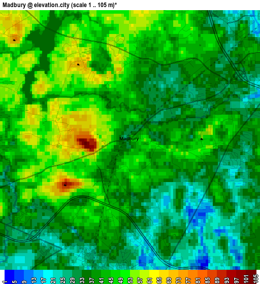 Madbury elevation map