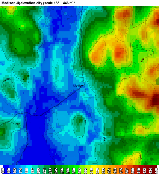 Madison elevation map