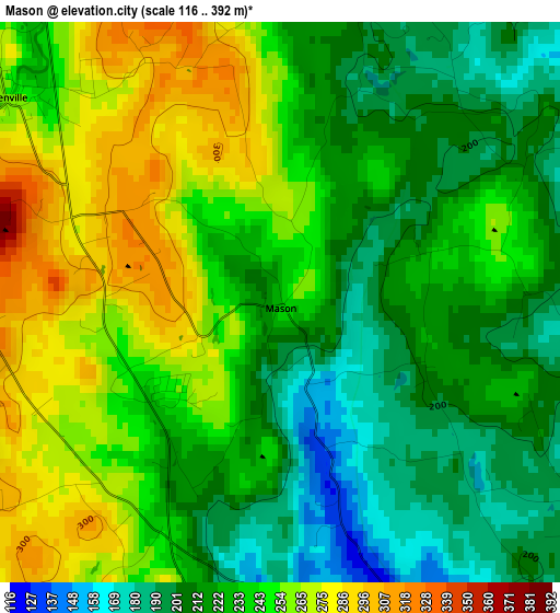 Mason elevation map