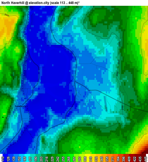 North Haverhill elevation map