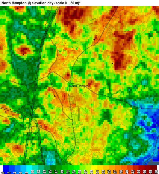 North Hampton elevation map