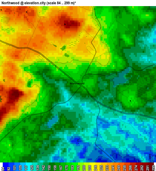 Northwood elevation map