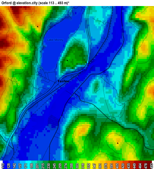 Orford elevation map