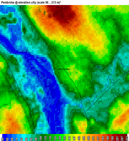 Pembroke elevation map