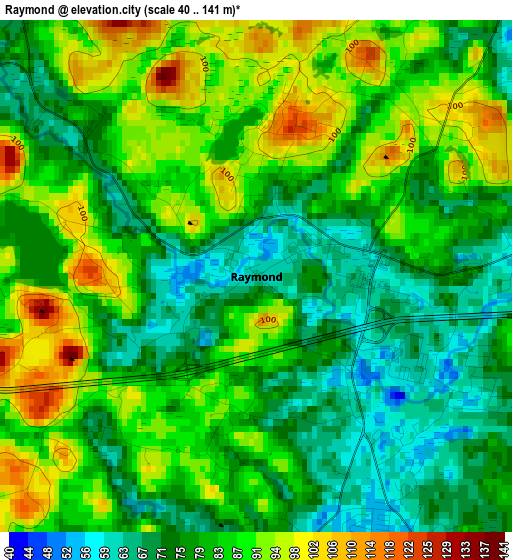 Raymond elevation map