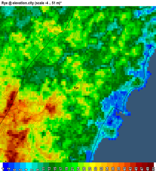 Rye elevation map