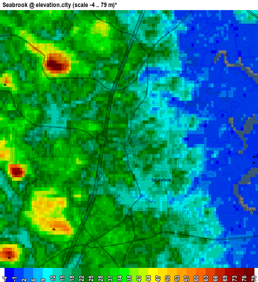 Seabrook elevation map